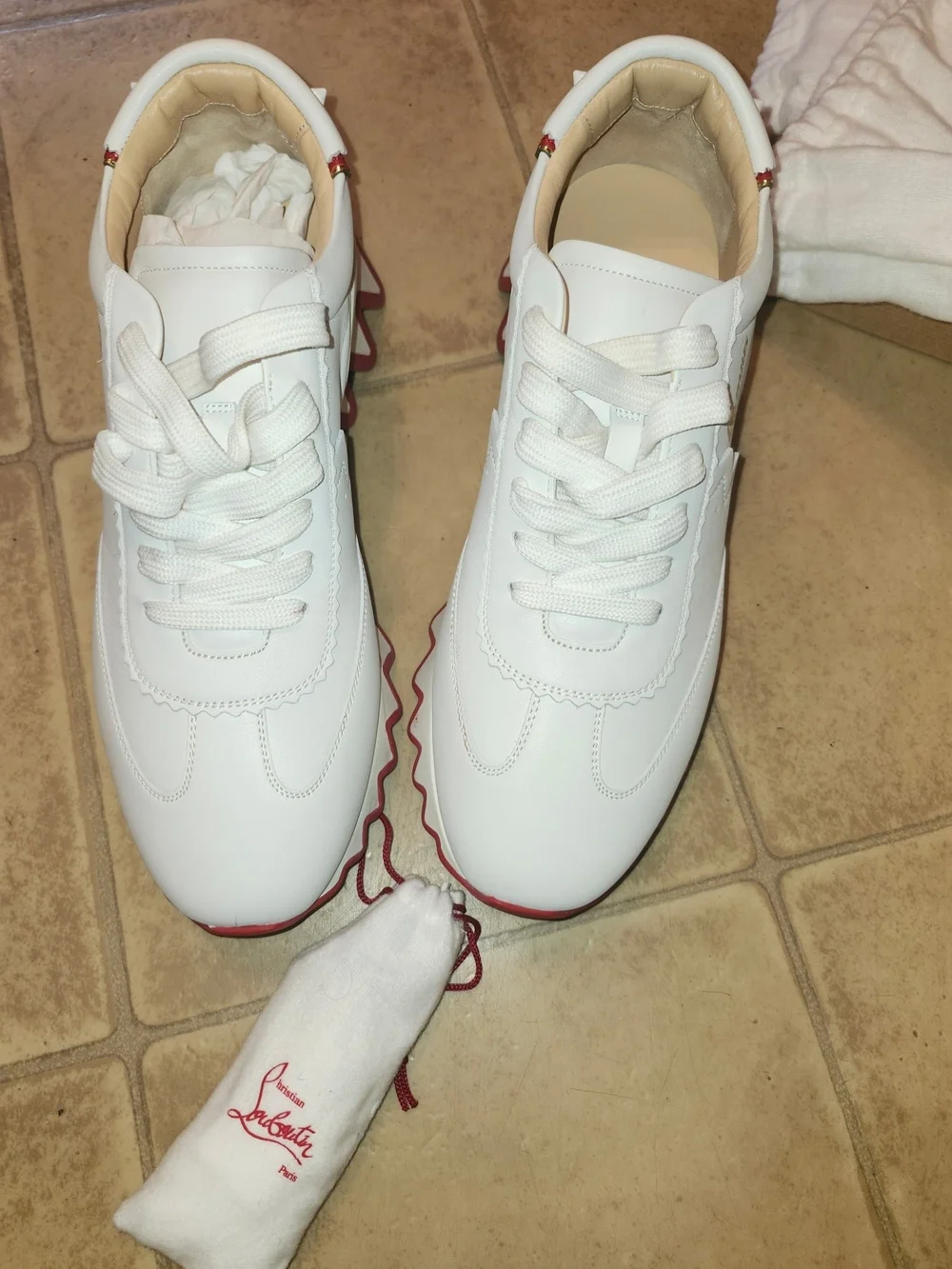 Christian Louboutin sleek white